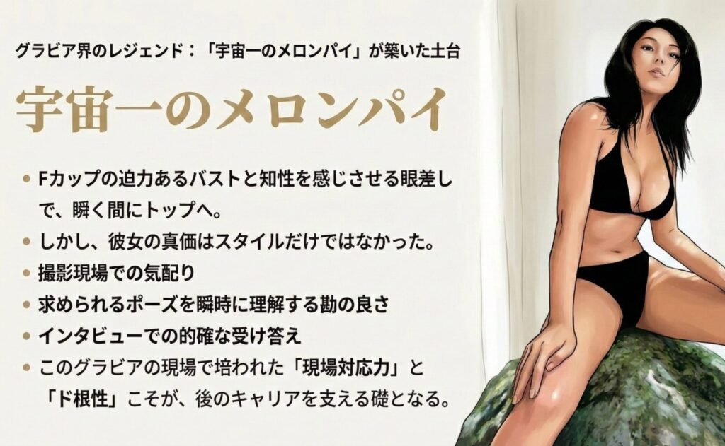 圧倒的な知名度獲得、スタッフへの気配りによるプロ意識、そして揺るぎない現場対応力が女優業の土台となったことを解説