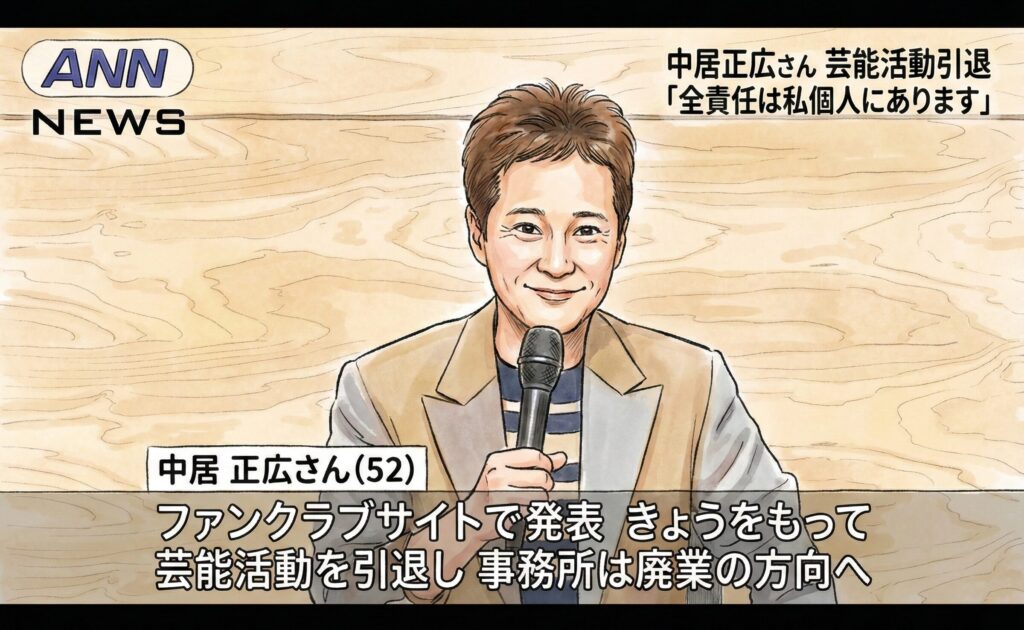 中居正広芸能界引退